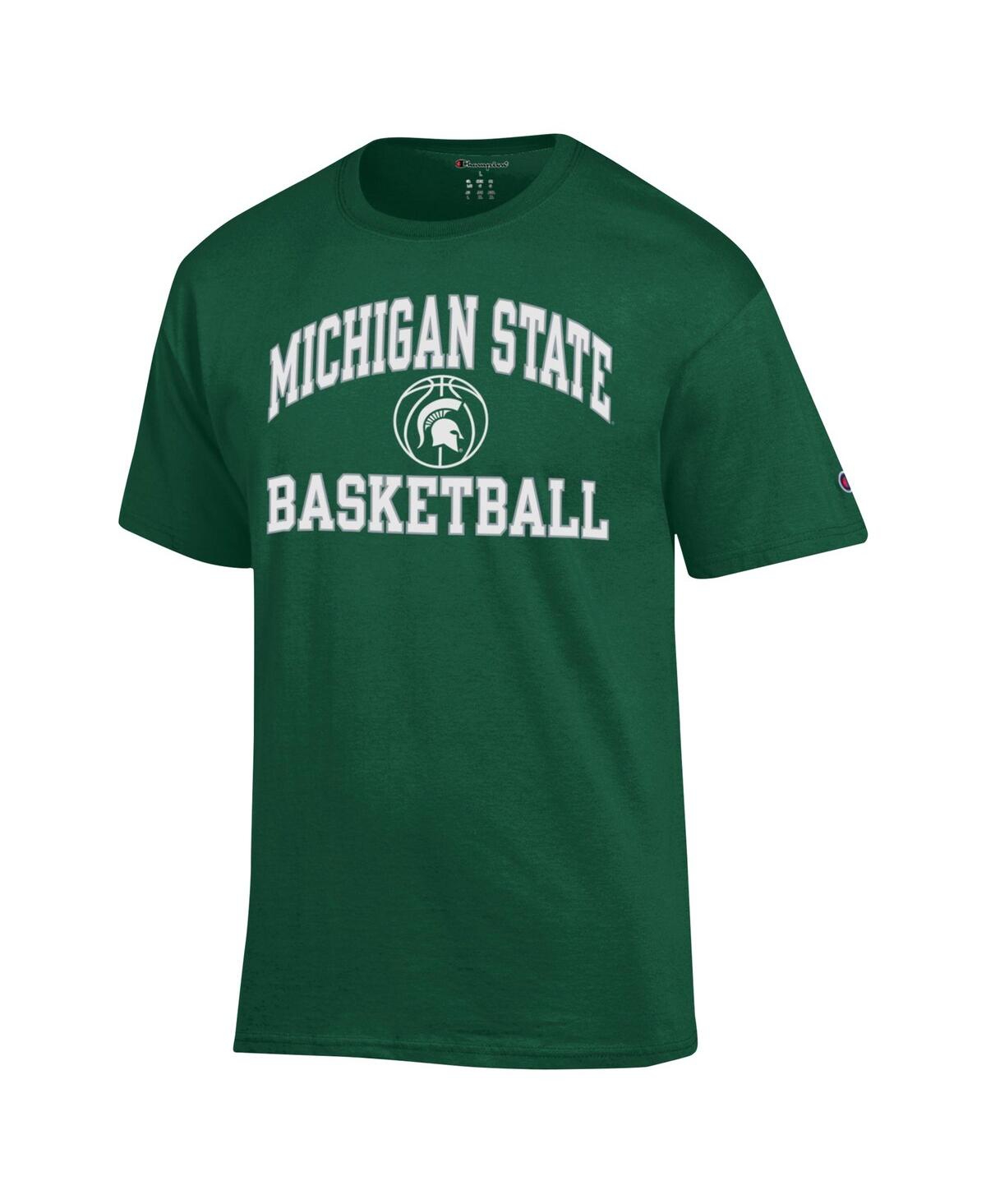 Champion Men's Green Michigan State Spartans Basketball Icon T-shirt In Green