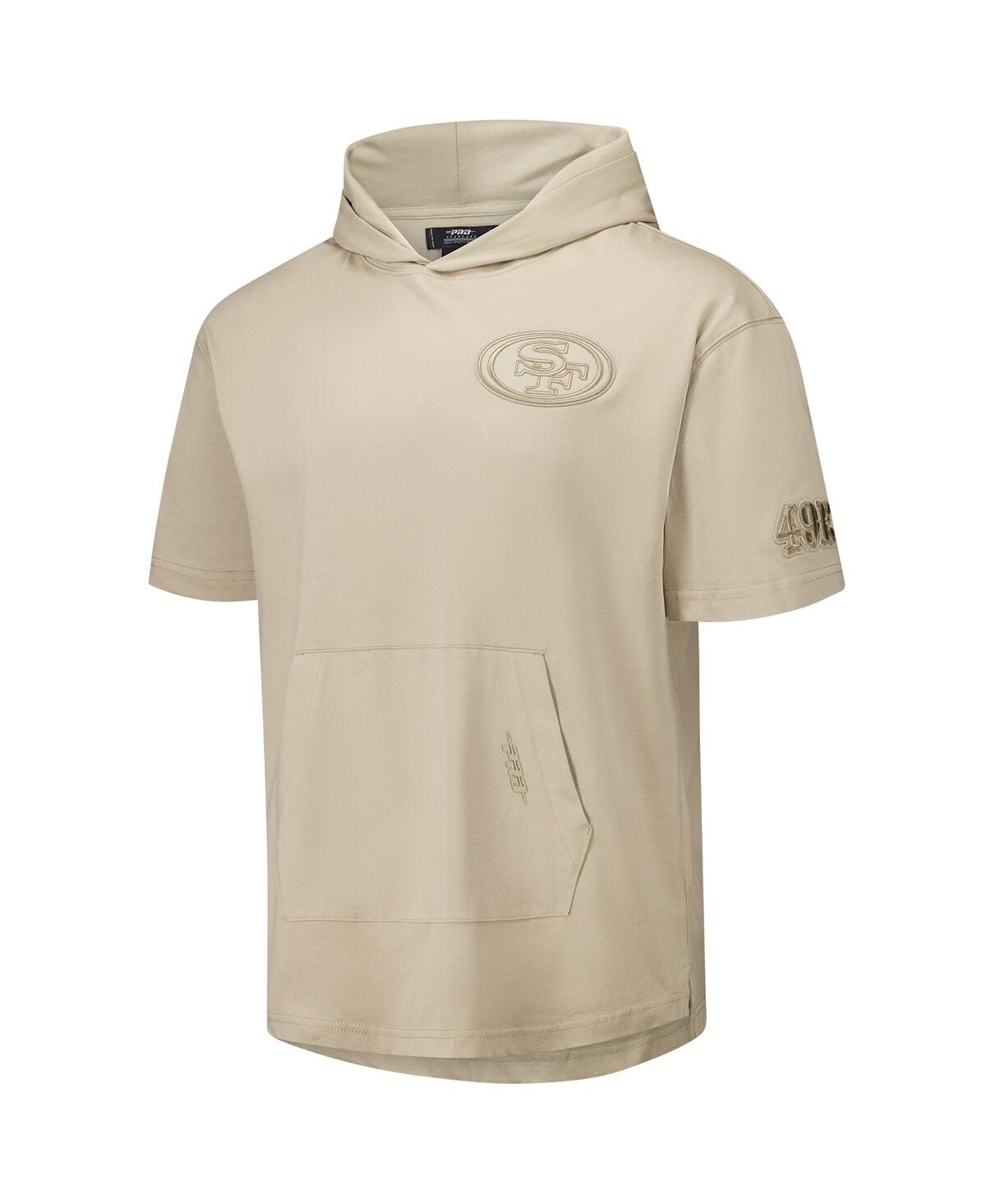 Pro Standard Men's Tan San Francisco 49ers Neutrals Capsule Short Sleeve Pullover Hoodie In Tan