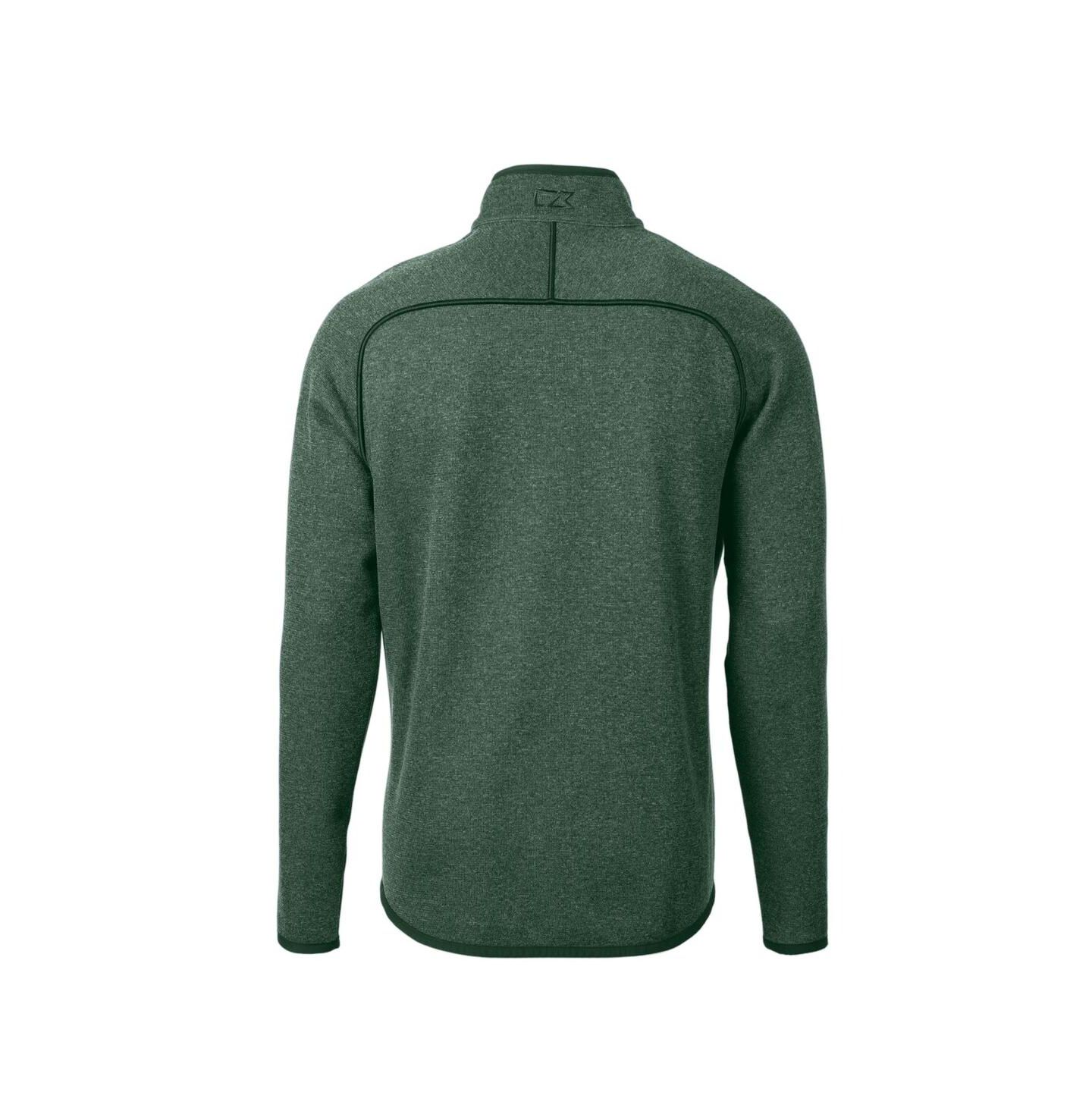 Мужская куртка Cutter & Buck Heather Green Philadelphia Eagles Mainsail Sweater-Knit Full-Zip — фото 2