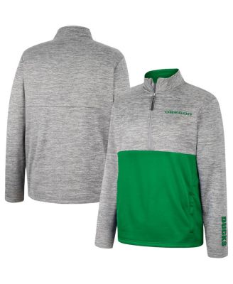 Colosseum - Men's Gray Oregon Ducks John Half-Zip Jacket