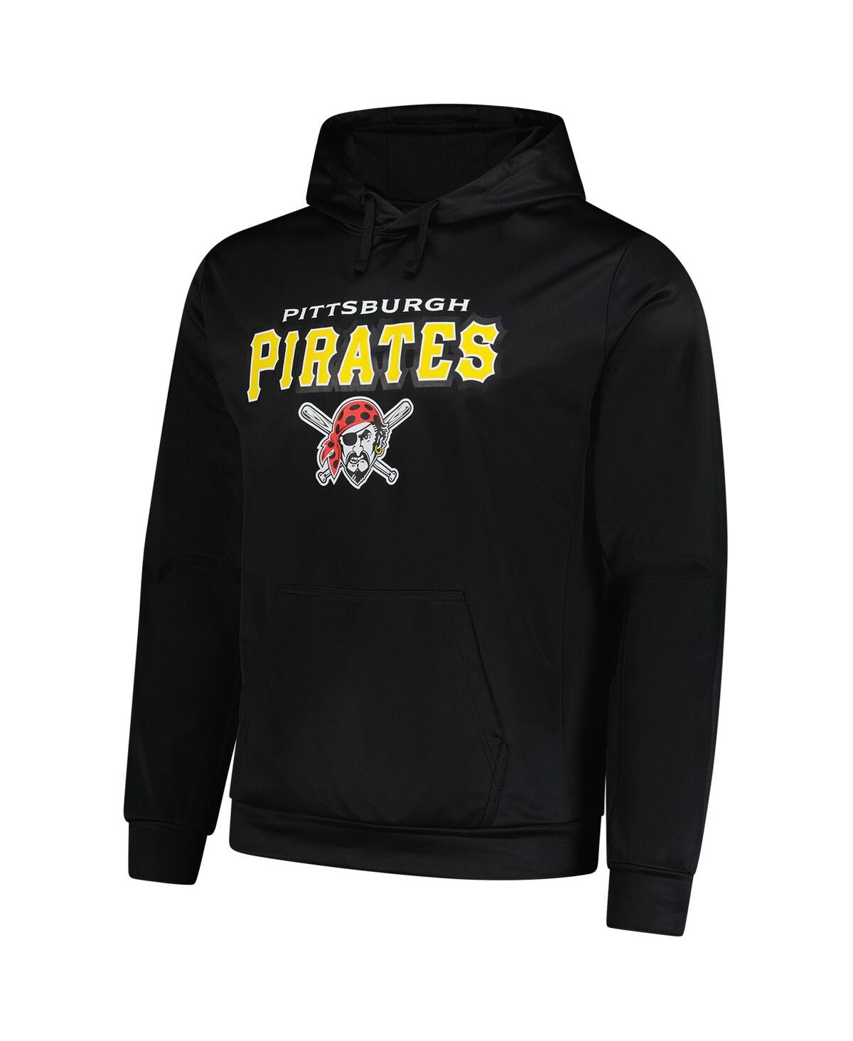 DUNBROOKE MEN'S BLACK PITTSBURGH PIRATES CHAMPION PULLOVER HOODIE 