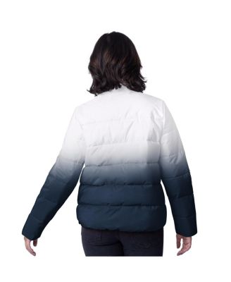 Women's White Dallas Cowboys Overtime Ombre Full-Zip Puffer Jacket