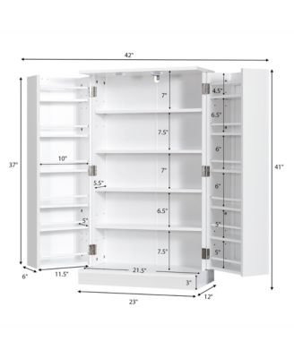 41" Farmhouse Kitchen Pantry Storage Cabinet withDoors Adjustable Shelves