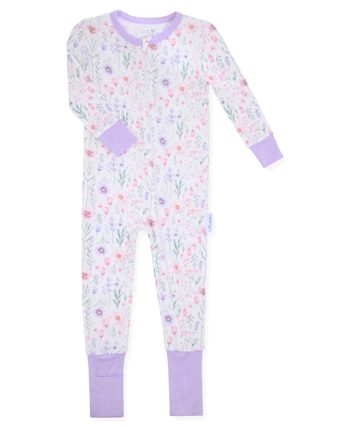 Max & Olivia Baby Girls Printed Coverall With Convertible Footie In Multi