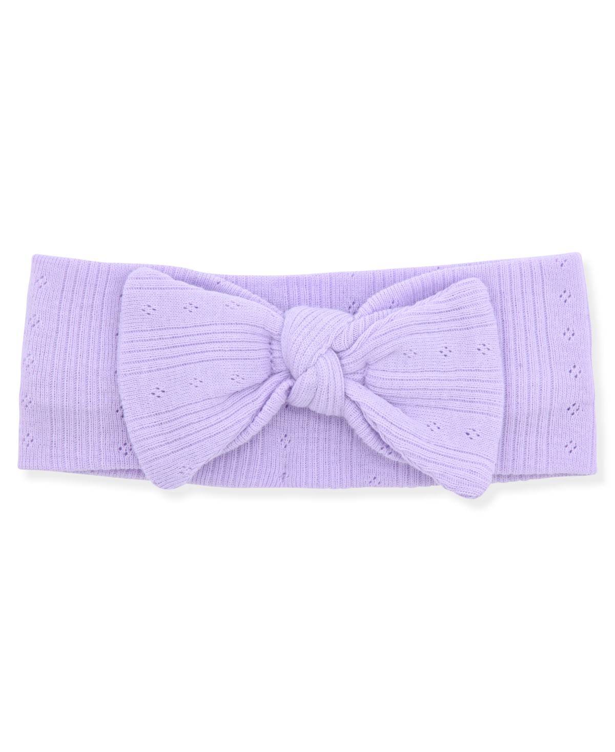Max & Olivia Baby Girls 2-piece Pointelle Footie With Headband Set In Purple