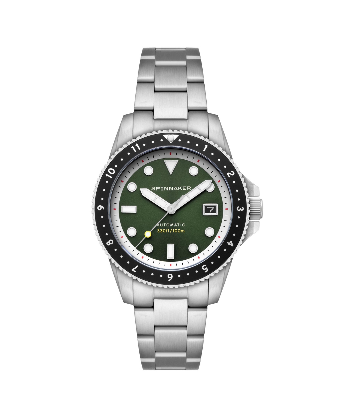 Men's Croft Pioneer Automatic Solid Stainless Steel Bracelet Watch, 42mm - Green