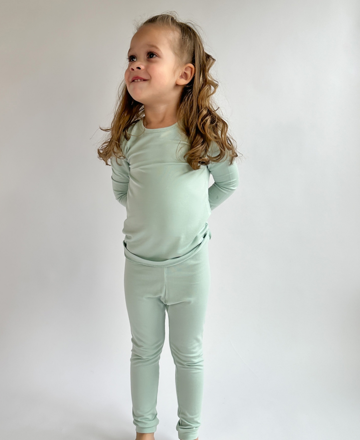 Tiny Knot Co. Baby Boys And Girls 2-piece Long Sleeve Pajama Set In Hazy