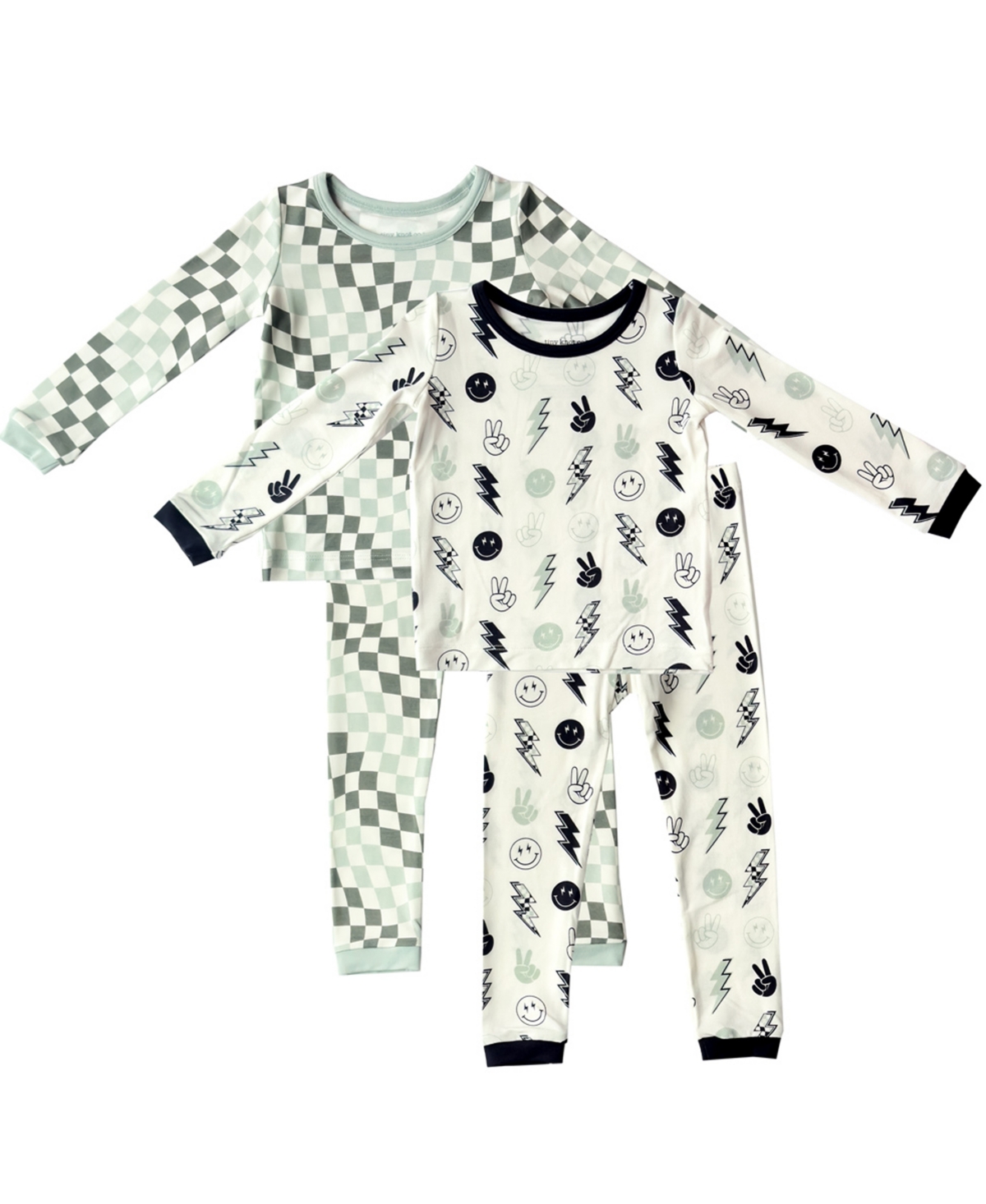Tiny Knot Co. Baby Boys And Girls 4-piece Long Sleeve Pajama Set In Cool Kid