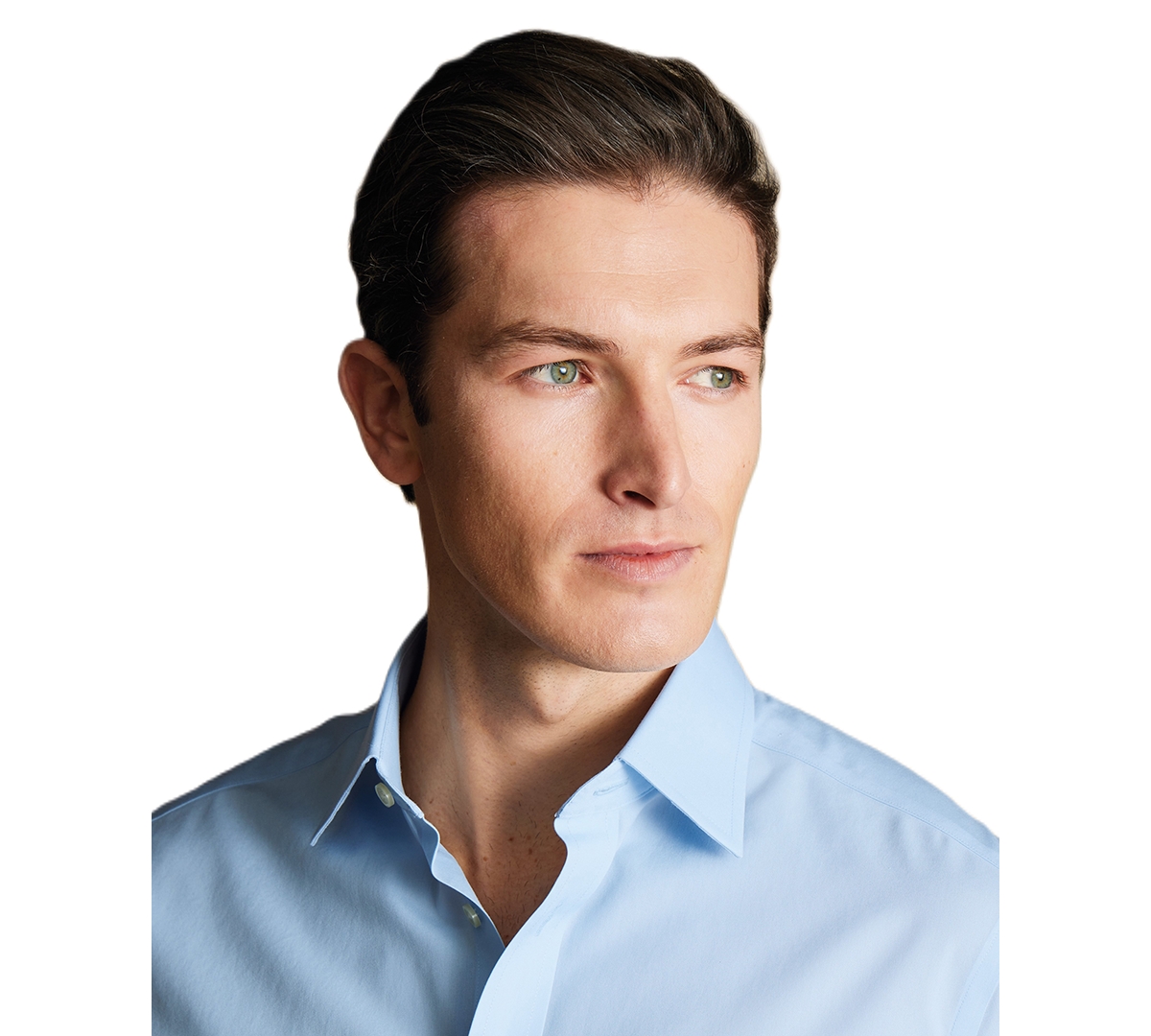 CHARLES TYRWHITT MEN'S SLIM-FIT POPLIN SHIRT 