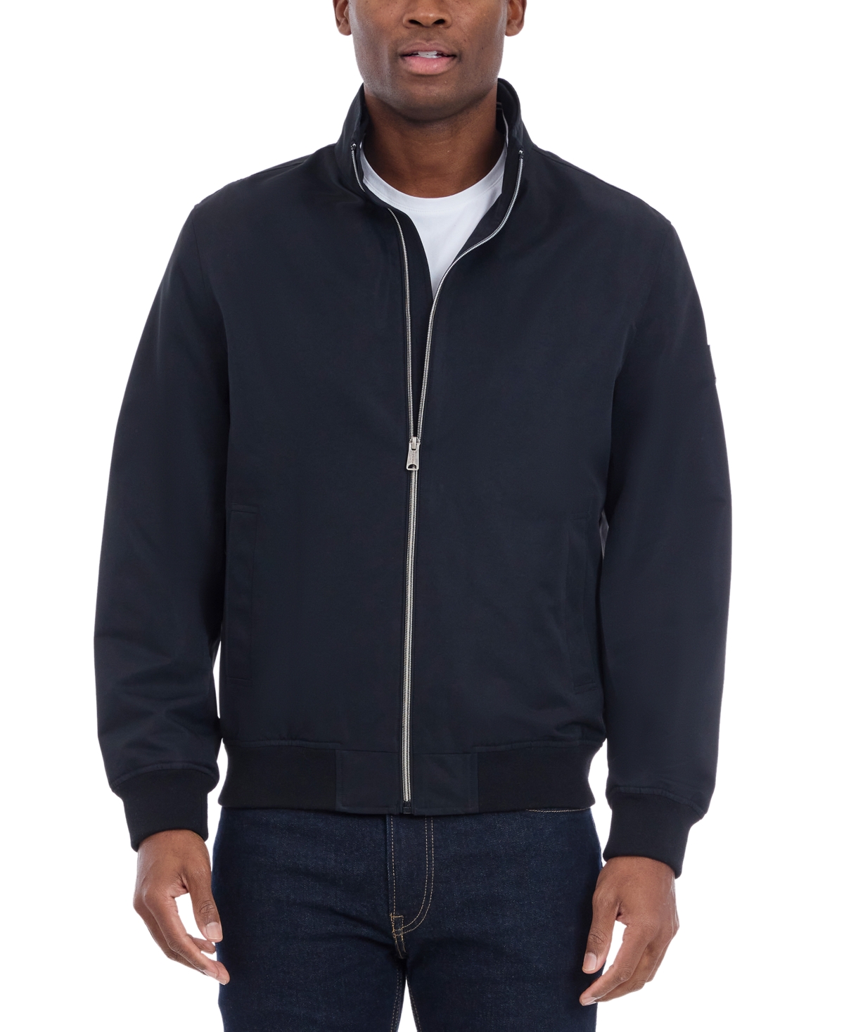 Men's Hipster Water-Resistant Full-Zip Jacket - Midnight Blue
