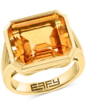 EFFY Collection - Citrine Statement Ring (11 ct. t.w.) in 14k Gold over Silver  (Available in Blue Topaz)