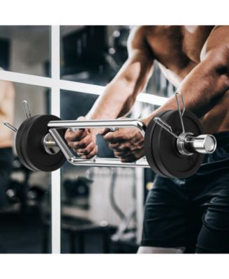 700 LBS Olympic Triceps Bar with Knurled Handles for Squats, Deadlifts, Shrugs