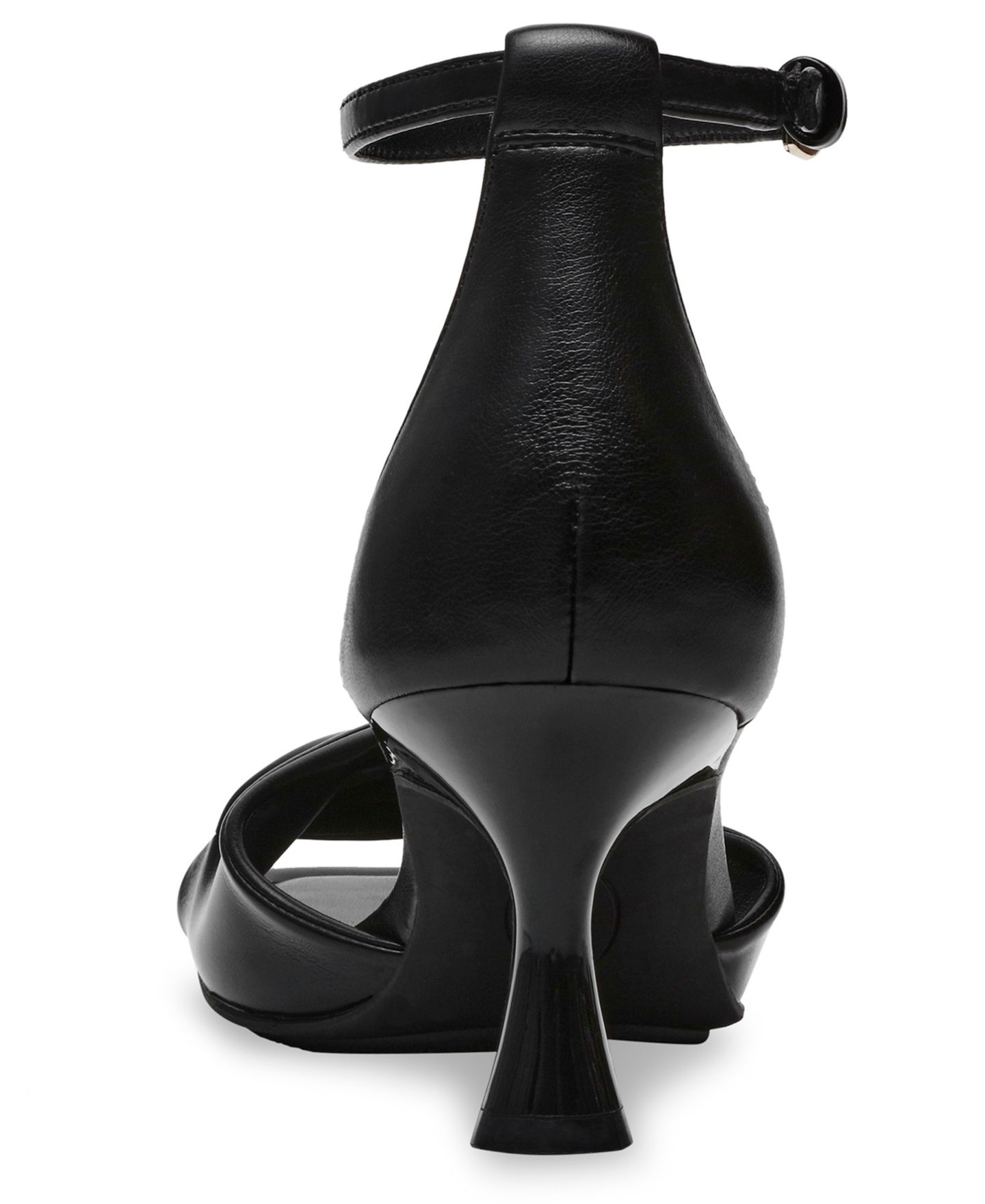 Женские сандалии Anne Klein Jessie Ankle Strap Two Piece Dress Sandals, цвет: Чёрный гладкий — фото 3