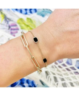 Onyx Icon Bracelet 14K Gold
