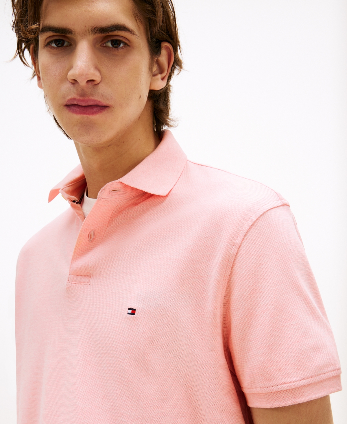 Tommy Hilfiger Slim Fit Jersey Knit Polo In Pink