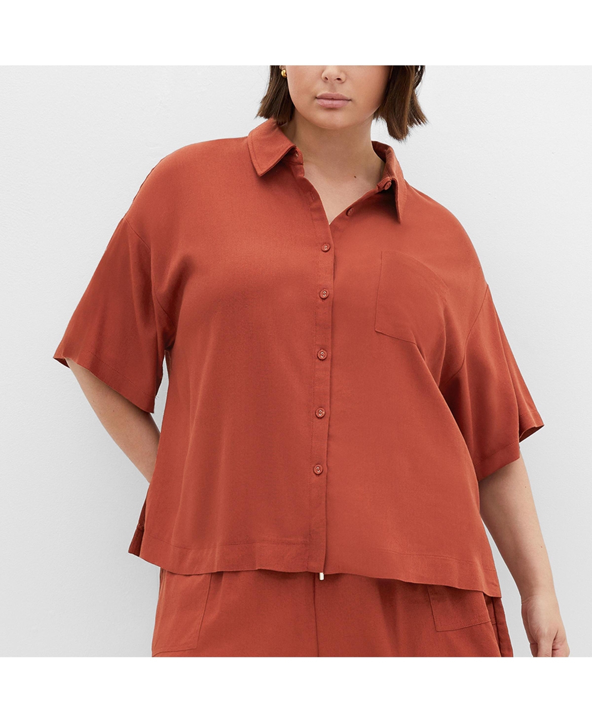 Plus Size Lyana Shirt - Clay