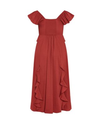 Plus Size Fee Frill Maxi Dress
