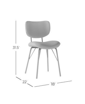 Modern Split-Back Upholstered Dining Chair (Set of 2)