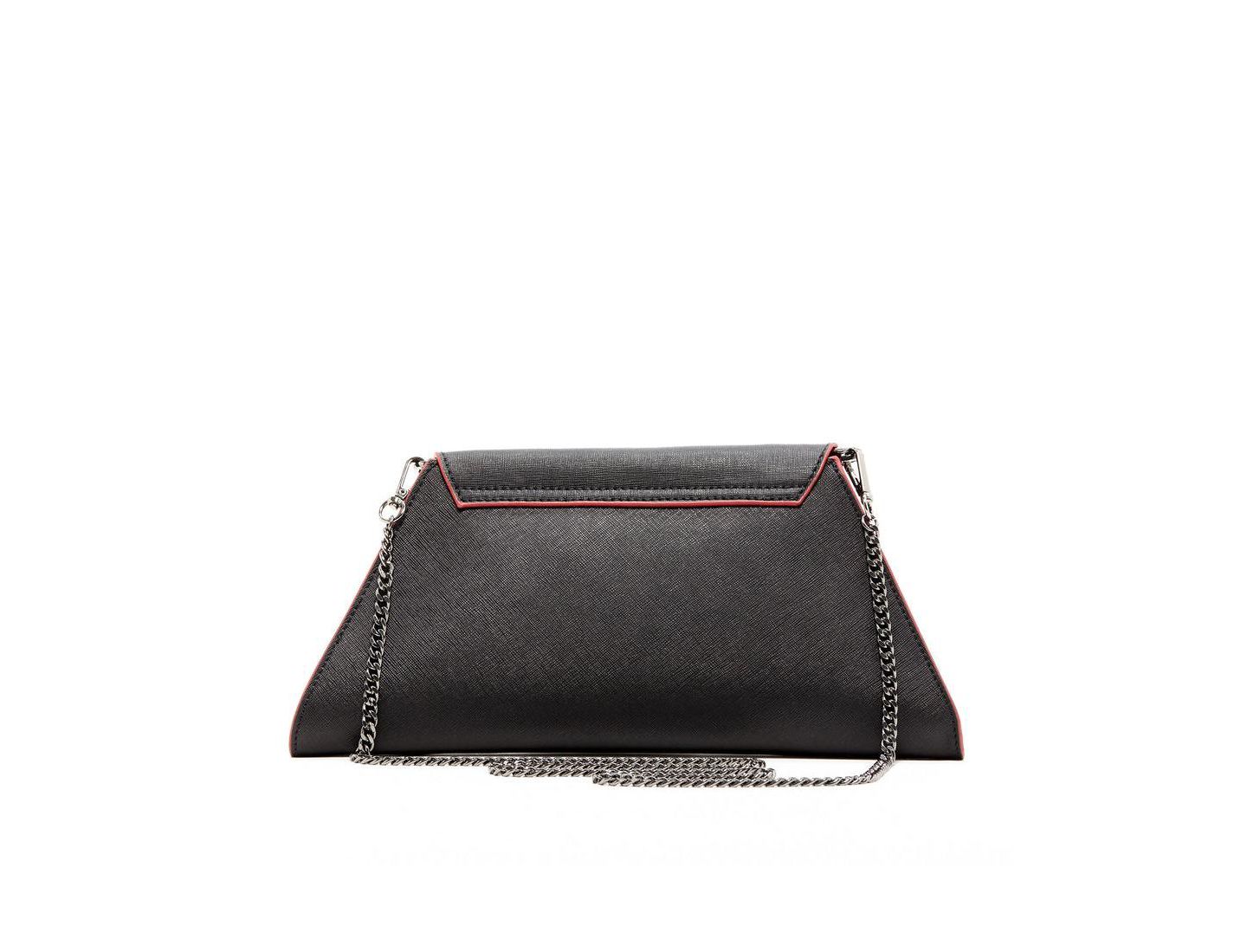 Женский клатч SUSU Black Leather Clutch Bag Unique Evening Purse Handbag, цвет: Чёрный — фото 3