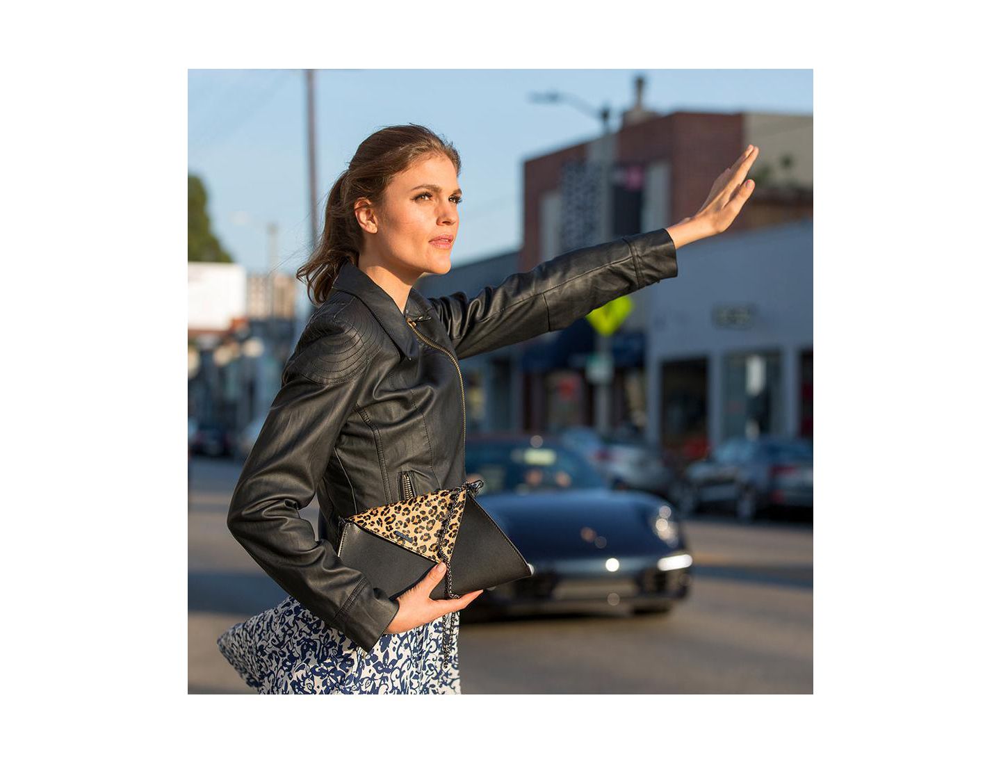 Женский клатч SUSU Black Leather Clutch Bag Leopard Unique Evening Purse Handbag, цвет: Чёрный леопардовый — фото 6