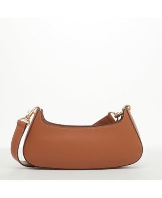 Leather Baguette Bag Brown Purse 90s Small  Shoulder Bag East West Y2K  Underarm Bag Trendy Handbag for Everyday & Evening