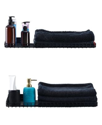 24"x12" Garage Wall Shelves, 4 Pack, Black