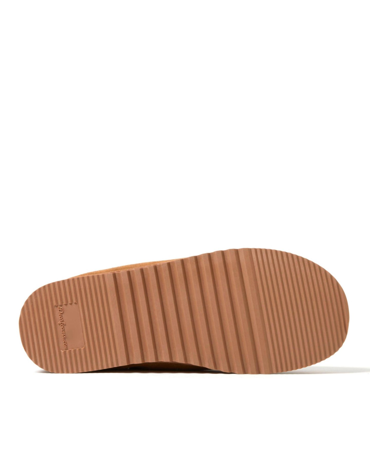 Мужские тапочки Dearfoams Dean Genuine Suede Clog Slipper with Embroidery, цвет: Каштановый — фото 5