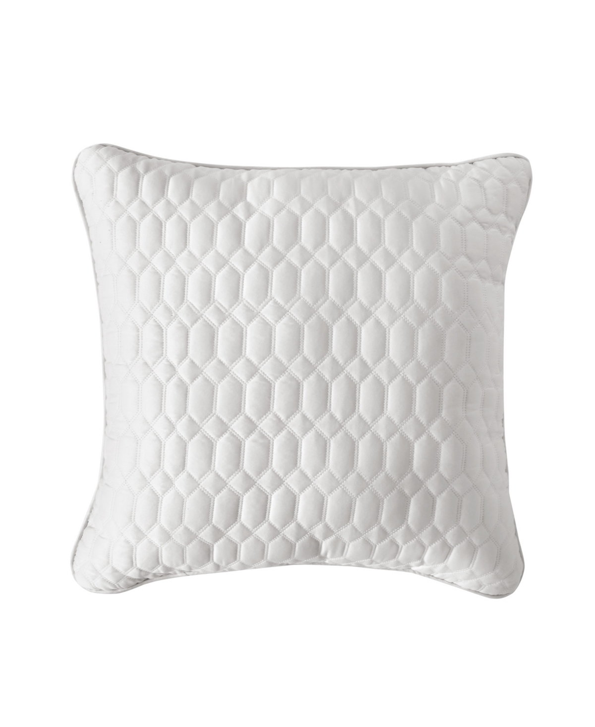 J Queen New York Brilliance Quilted Decorative Pillow, 20" X 20" In Ivory