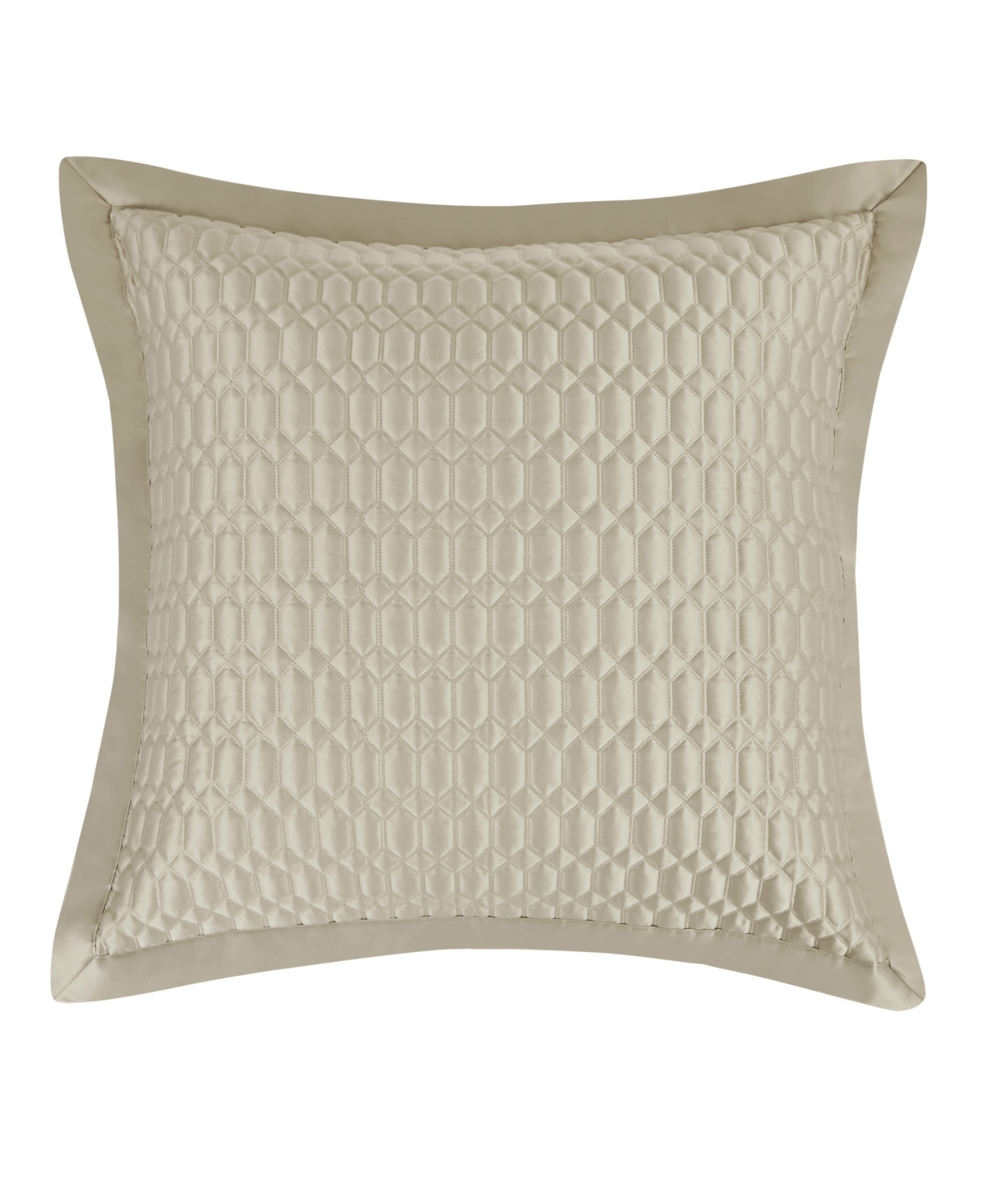 J Queen New York Brilliance Quilted Decorative Pillow, 20" X 20" In Pebble