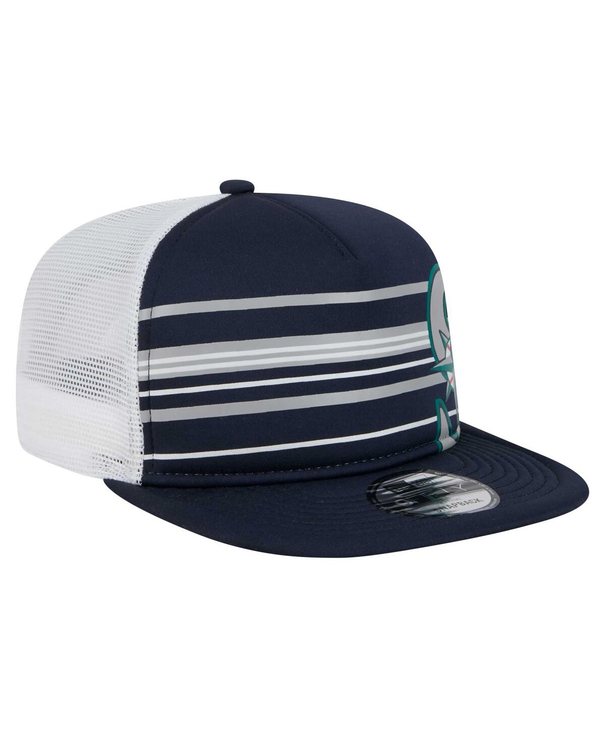 New Era Men's Navy Seattle Mariners 9fifty A-frame Trucker Snapback Hat In Navy
