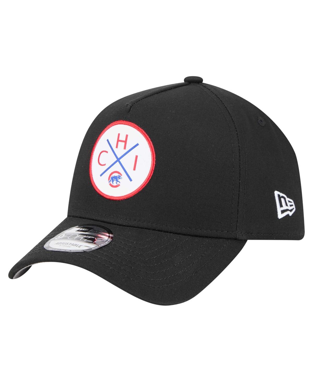 New Era Men's Black Texas Rangers 9forty A-frame Adjustable Hat In Black