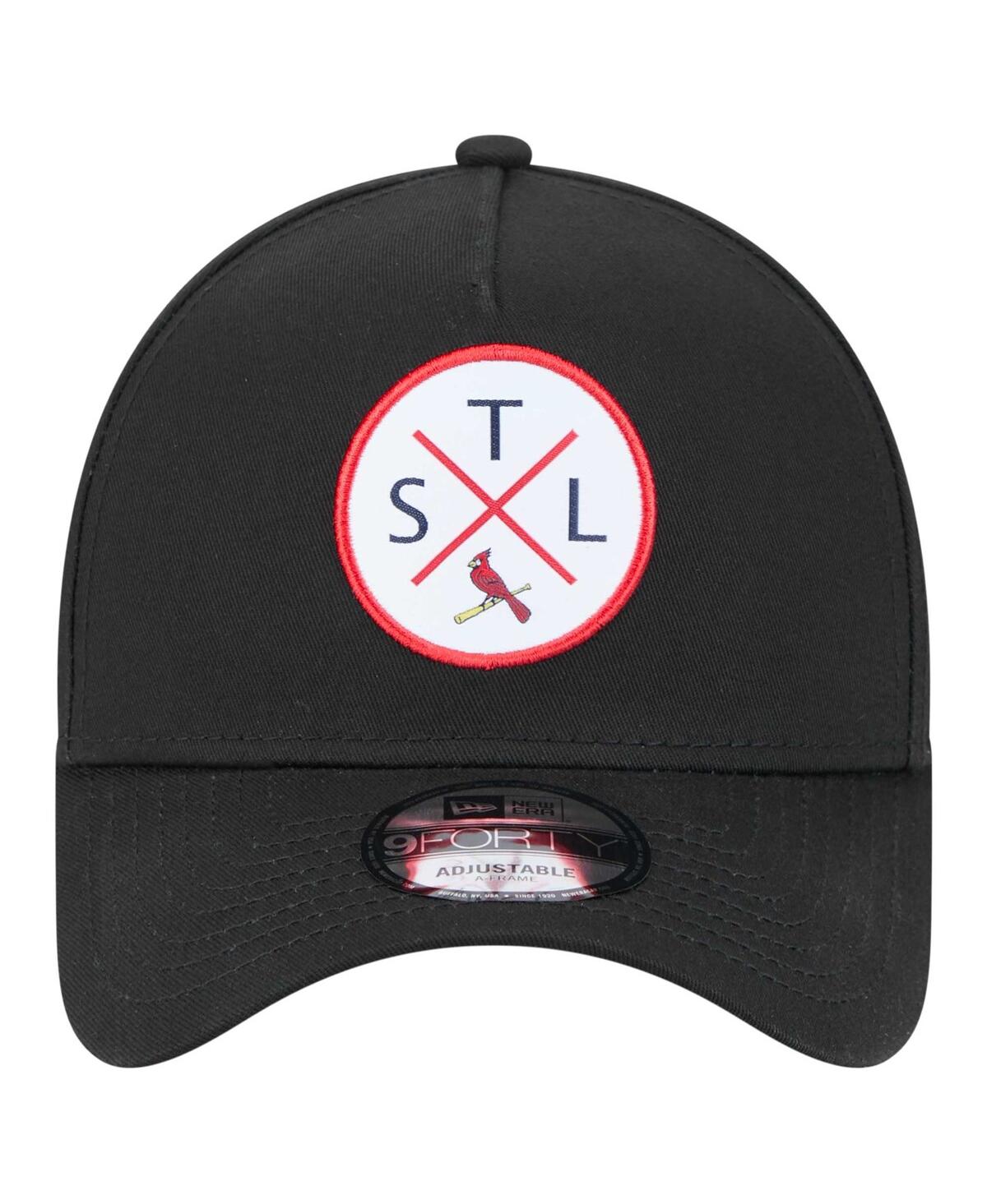 NEW ERA MEN'S BLACK ST. LOUIS CARDINALS 9FORTY A-FRAME ADJUSTABLE HAT 