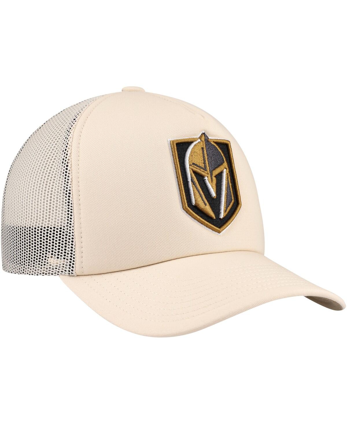Mitchell & Ness Men's Cream Vegas Golden Knights Foam Front Trucker Adjustable Hat In Cream