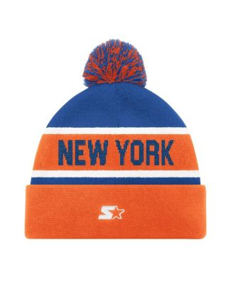 Men's Orange New York Islanders Cuffed with Pom Knit Hat