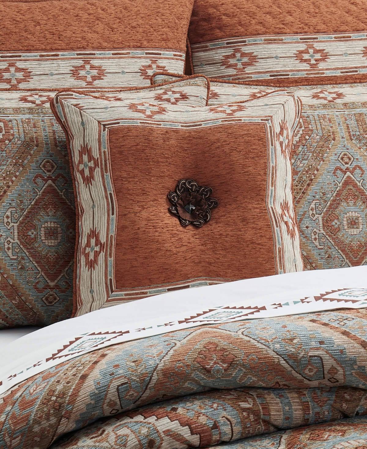 J Queen New York Jackson Lodge Decorative Pillow, 18" X 18" In Clay