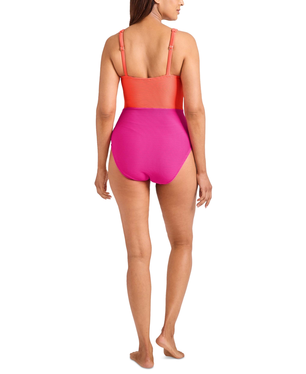 TOMMY BAHAMA WOMEN'S COLORBLOCKED ONE-PIECE SWIMSUIT 