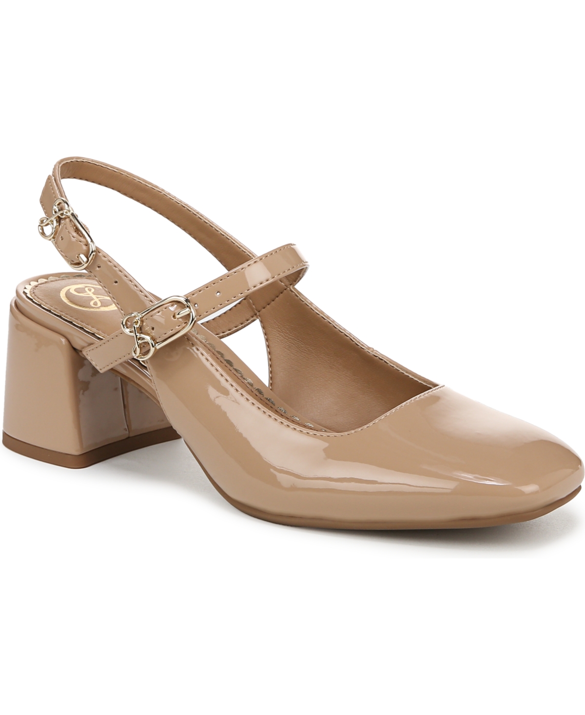 Sam & Libby Women's Grace Block Heel Slingback Mary Jane Pumps In Neutral