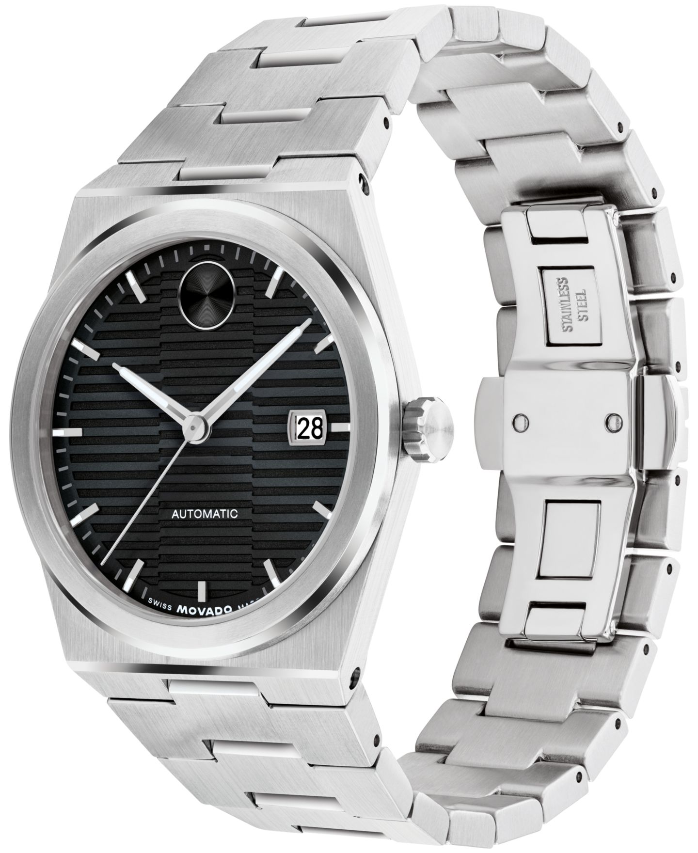 Мужские часы Movado Bold Quest Swiss Automatic Stainless-Steel Watch, 39mm — фото 2