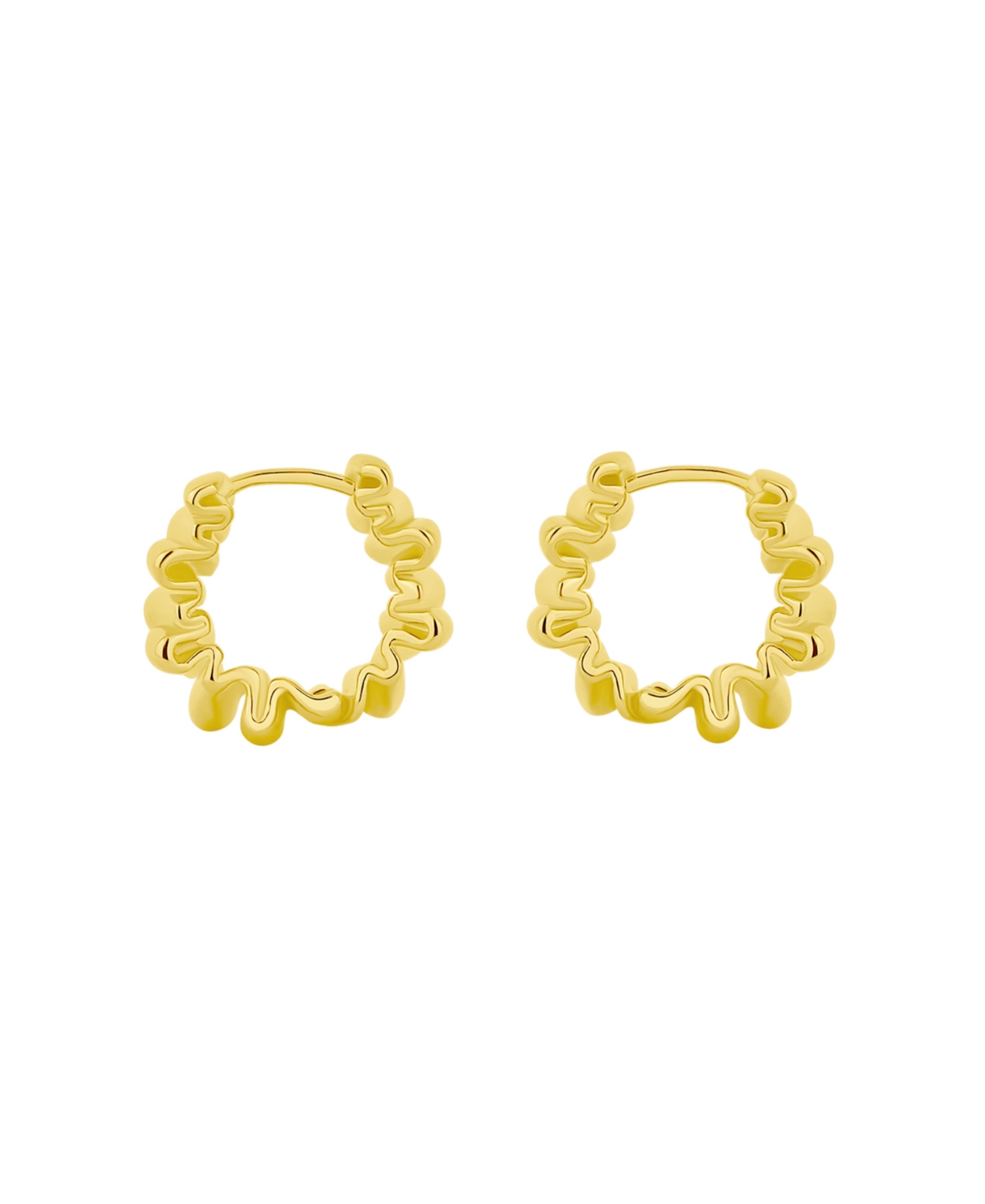 And Now This Rippled Hinged Hoop Earrings In Gold