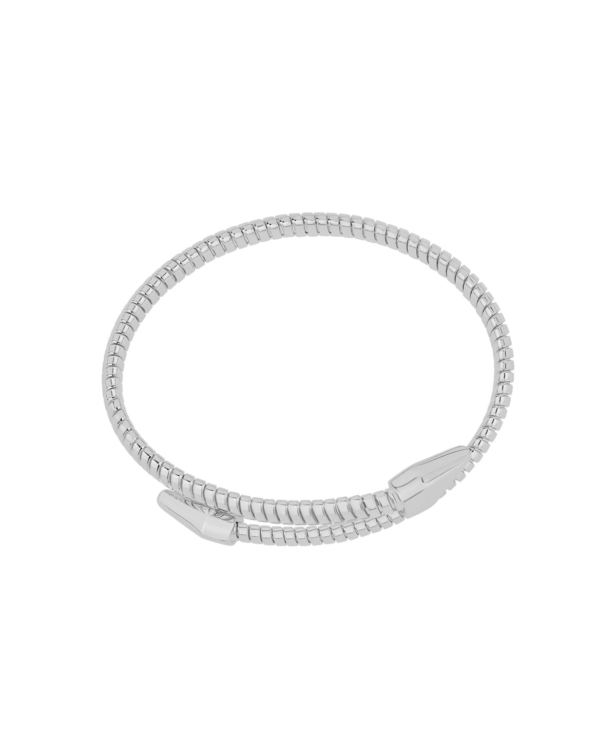 And Now This Cubic Zirconia Flexible Stretch Bypass Bracelet In Silver