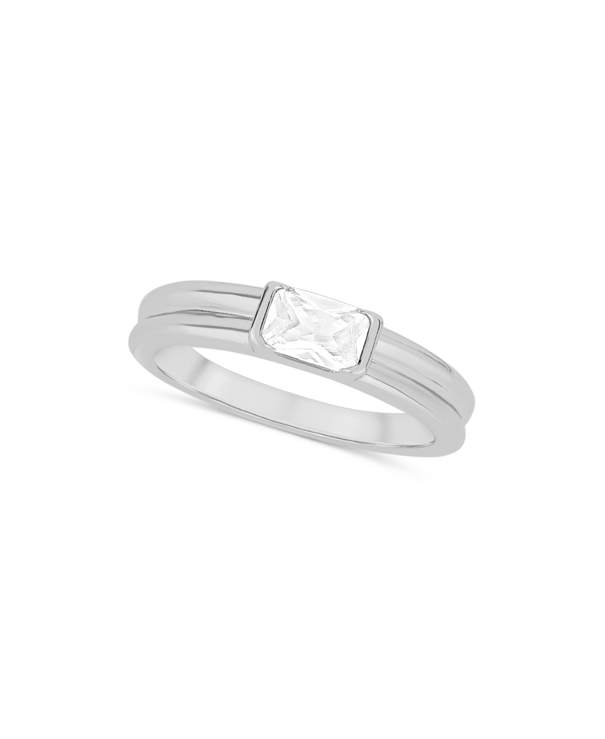 Cubic Zirconia Band Ring - Gold