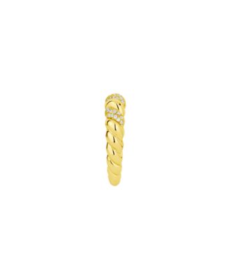 Cubic Zirconia Twisted Ring