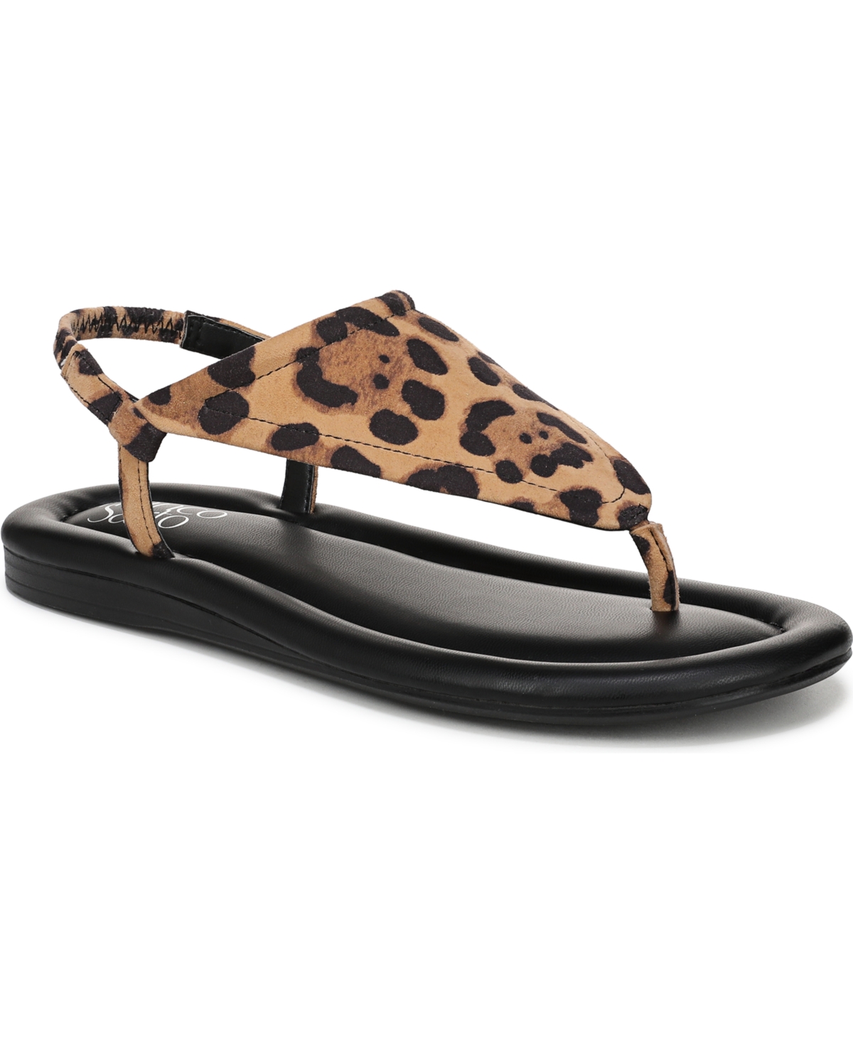 Franco Sarto Jocelyn Leopard Print Sandal In Leopard Print Suede