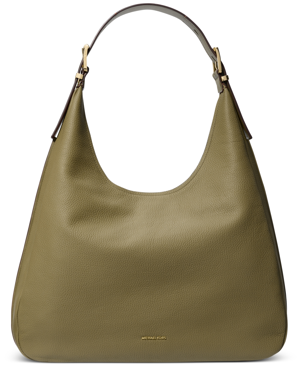 Michael Michael Kors Nolita Large Leather Hobo Shoulder Bag - Safari Green