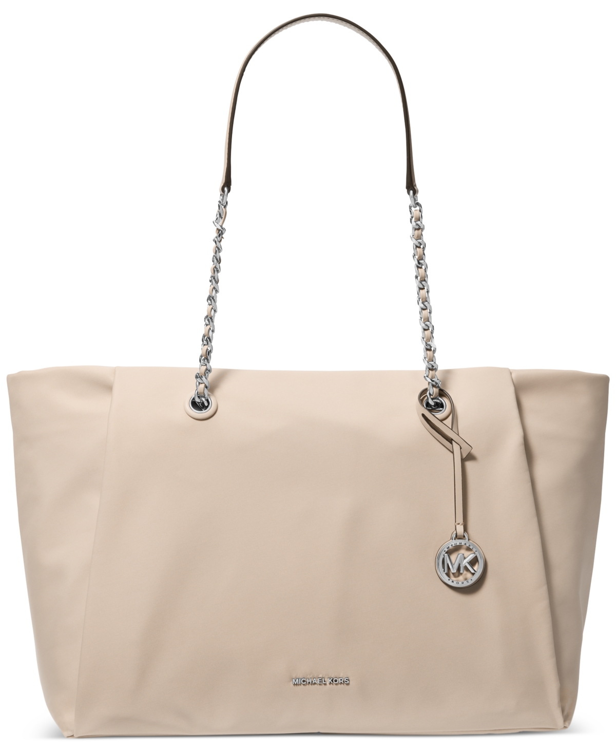 Michael Kors Michael  Georgia Extra Large Top Zip Nylon Tote In Light Sand
