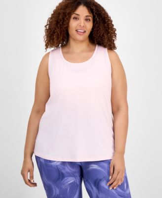ID Ideology - Plus Size Solid Essentials Crewneck Tank Top