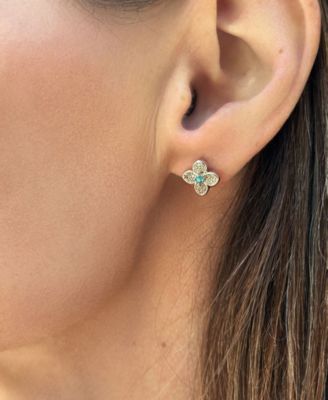 Turquoise Flower Earrings