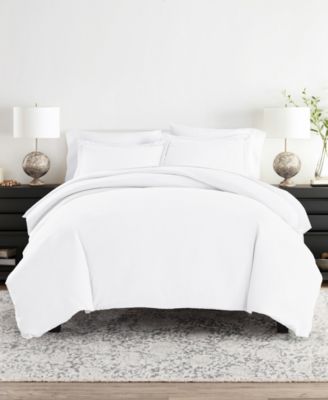 Double Brushed Solid Duvet Cover Set, Full/Queen