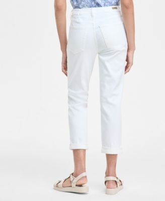 Women's Rolled-Cuff Keeper Boyfriend Cropped Jeans