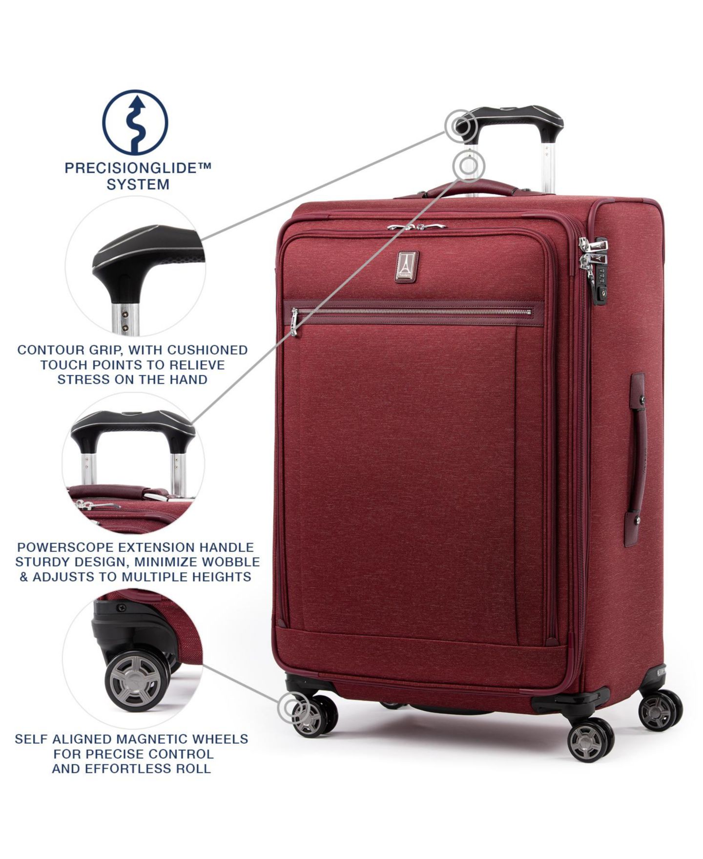 Чемодан Travelpro Platinum Elite 29" Check-in Spinner, цвет: Бордо — фото 9